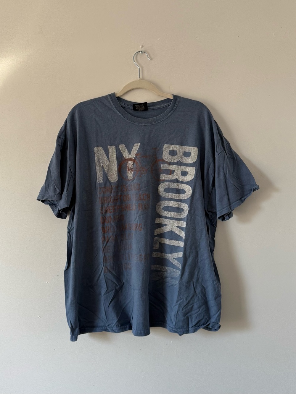 Oversized NYC Brooklyn Graphic T Shirt | Coastal Vintage Style